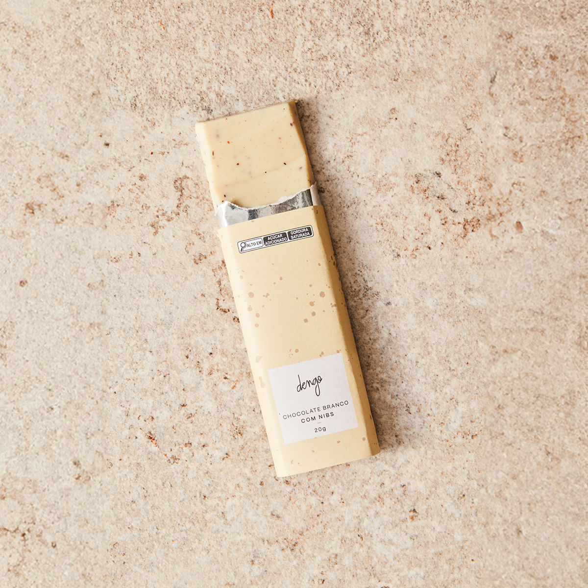 Barra de Chocolate Branco Nibs de Cacau | 20g